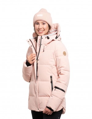 Beige Women Icepeak Bonita Winter Jacket | USA-UON802917