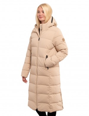 Beige Women Icepeak Brilon Coat | USA-XWF361089