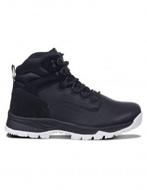 Black Men Icepeak Anabar Mid-cut Hiking Boots | USA-GTJ675804