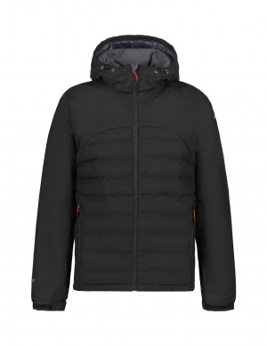 Black Men Icepeak Barwick Wadded Winter Jacket | USA-XYN578324