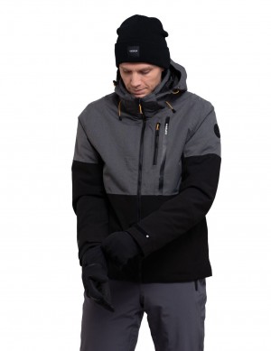 Black Men Icepeak Falaise Ski Jacket | USA-EFY261835