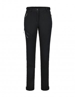 Black Women Icepeak Bremen Softshell Pants | USA-CFA640913