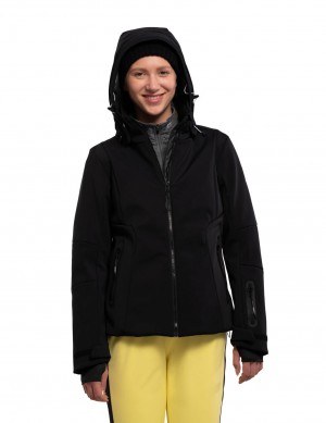 Black Women Icepeak Ecorse Ski Jacket | USA-QWD157329