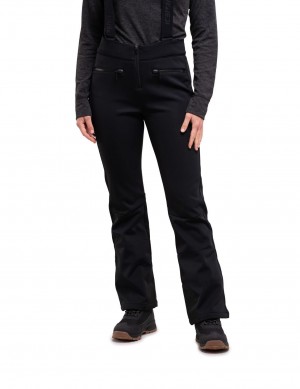 Black Women Icepeak Ellsworth Softshell Ski Pants | USA-NAQ730416