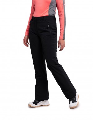 Black Women Icepeak Freyung Insulated In A Stretchy And Breathable Fabric Ski Pants | USA-RUK754891