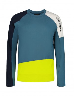 Blue / Black / Green / White Men Icepeak Duncan Shirts | USA-VAC735482