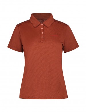 Brown Women Icepeak Browning Polo Shirt | USA-ZJS934087