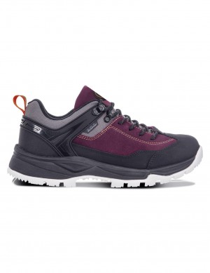 Burgundy / Black Women Icepeak Abai Low-cut Hiking Shoes | USA-GOU765921