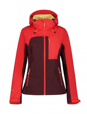 Coral / Dark Red Women Icepeak Broadus Lightweight Softshell Jacket | USA-FRZ510947