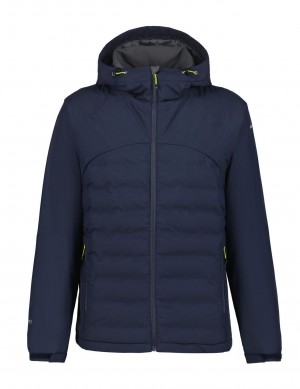 Dark Blue Men Icepeak Barwick Wadded Winter Jacket | USA-ALR052946