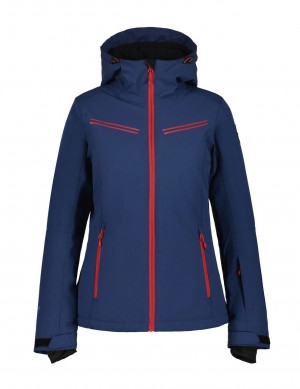 Dark Blue Women Icepeak Fife Ski Jacket | USA-VCA106245