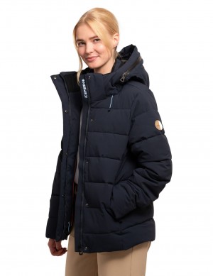 Dark Blue Women Icepeak Marble Winter Jacket | USA-IUG960412