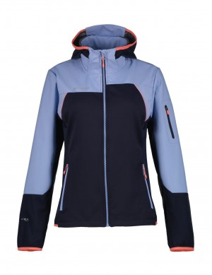 Dark Blue / Blue Women Icepeak Braden Softshell Jacket | USA-IOX780196