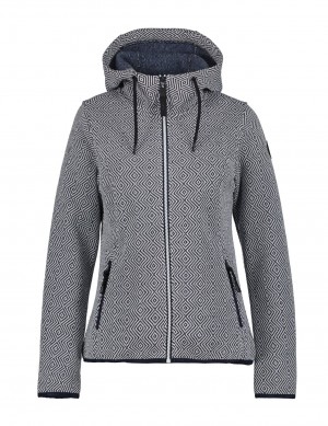 Dark Blue / Grey Women Icepeak Adrian Midlayer Jacket | USA-ZLC574190