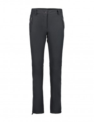 Dark Grey Women Icepeak Argonia Softshell With A Thin Fleece Lining Pants | USA-UHP698701