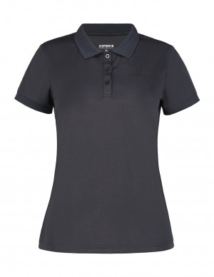 Dark Grey Women Icepeak Bayard Sporty Short-sleeved Polo Shirt | USA-IDU781436