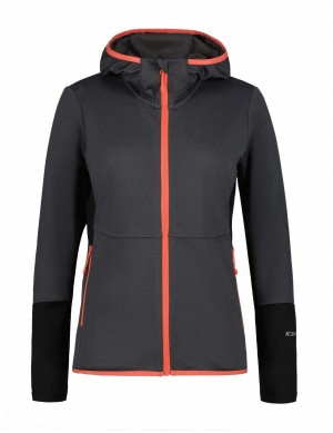 Dark Grey Women Icepeak Burgau Midlayer Jacket | USA-VSC804329