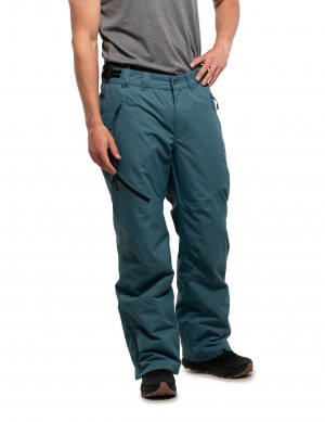 Dark Turquoise Men Icepeak Colman Waterproof Wadded Ski Pants | USA-AYN621408