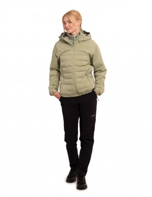 Green Women Icepeak Barton Wadded Winter Jacket | USA-AJQ076943