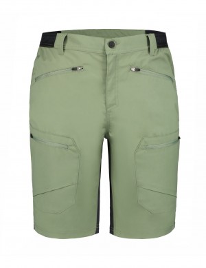 Green / Black Men Icepeak Mackville Shorts | USA-JIB217046