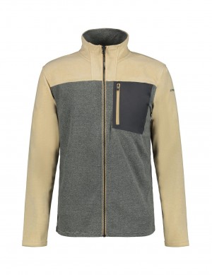 Khaki / Grey Men Icepeak Maxwell Jacket | USA-YDQ315709