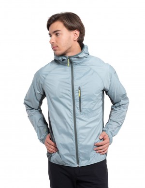 Light Blue Men Icepeak Bristow Windbreaker Jacket | USA-NEK097362