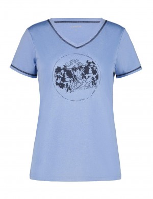 Light Blue Women Icepeak Burnham T-Shirt | USA-YNI187240