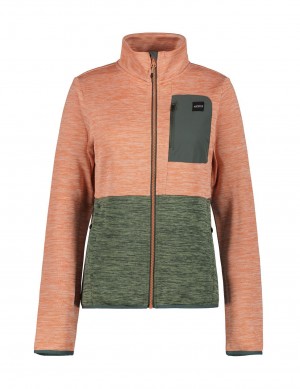 Light Coral / Green Women Icepeak Medley Midlayer Jacket | USA-BLI361052