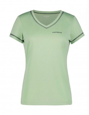 Light Green Women Icepeak Beasley T-Shirt | USA-ZJQ197563