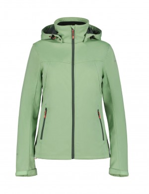 Light Green Women Icepeak Boise Light Softshell Jacket | USA-NVX342759