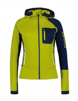 Light Green / Navy Women Icepeak Dole Midlayer Jacket | USA-TEQ795802