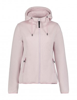 Light Pink Women Icepeak Auen Hooded Midlayer Jacket | USA-TNZ023867