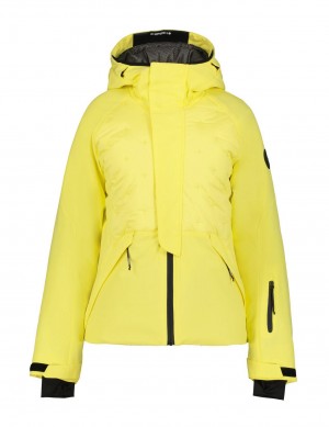 Light Yellow Women Icepeak Elsah Ski Jacket | USA-INP751694