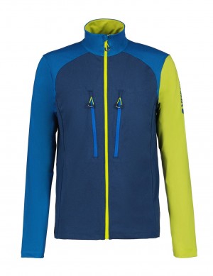 Navy / Green Men Icepeak Dupo Jacket | USA-DLX964270