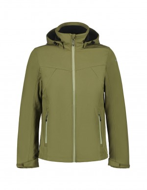 Olive Men Icepeak Brimfield Softshell Jacket | USA-RUZ325809