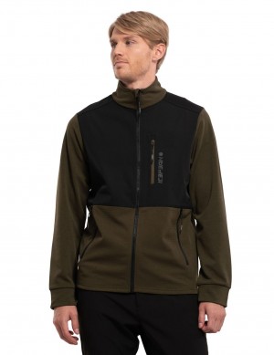 Olive / Black Men Icepeak Finley Midlayer Jacket | USA-SLJ587439