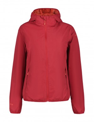 Red Women Icepeak Britton Jacket | USA-AHF726413