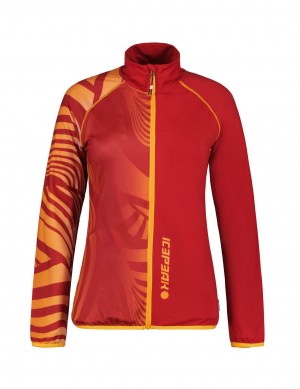 Red Women Icepeak Eldred Midlayer Jacket | USA-QSA528679