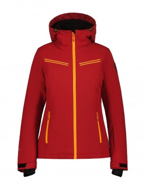 Red Women Icepeak Fife Ski Jacket | USA-ZSF054912