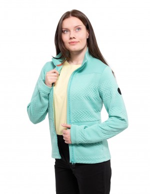 Turquoise Women Icepeak Adana Midlayer Jacket | USA-KDJ509412