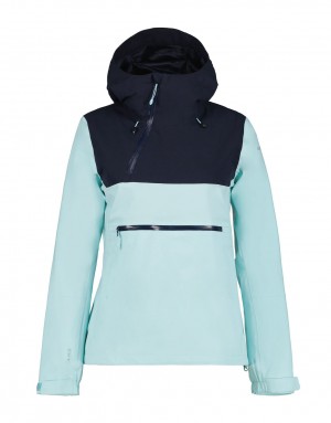 Turquoise / Navy Women Icepeak Bingen Anorak Jacket | USA-UBT981635