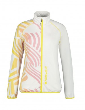 White / Pink / Yellow Women Icepeak Eldred Midlayer Jacket | USA-ILO314906