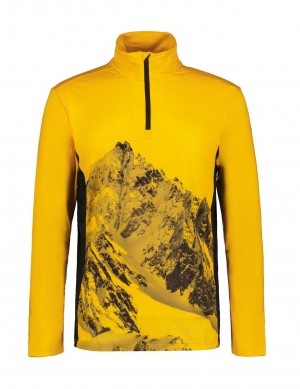 Yellow Men Icepeak Fennville Shirts | USA-VYT479238