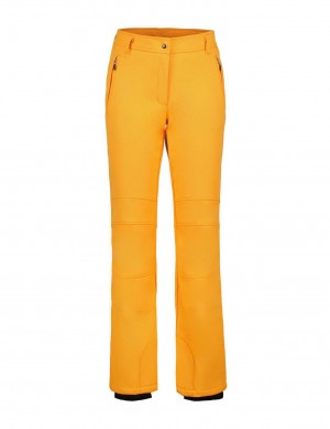 Yellow Women Icepeak Entiat Slim-fit Softshell Ski Pants | USA-LUG241087