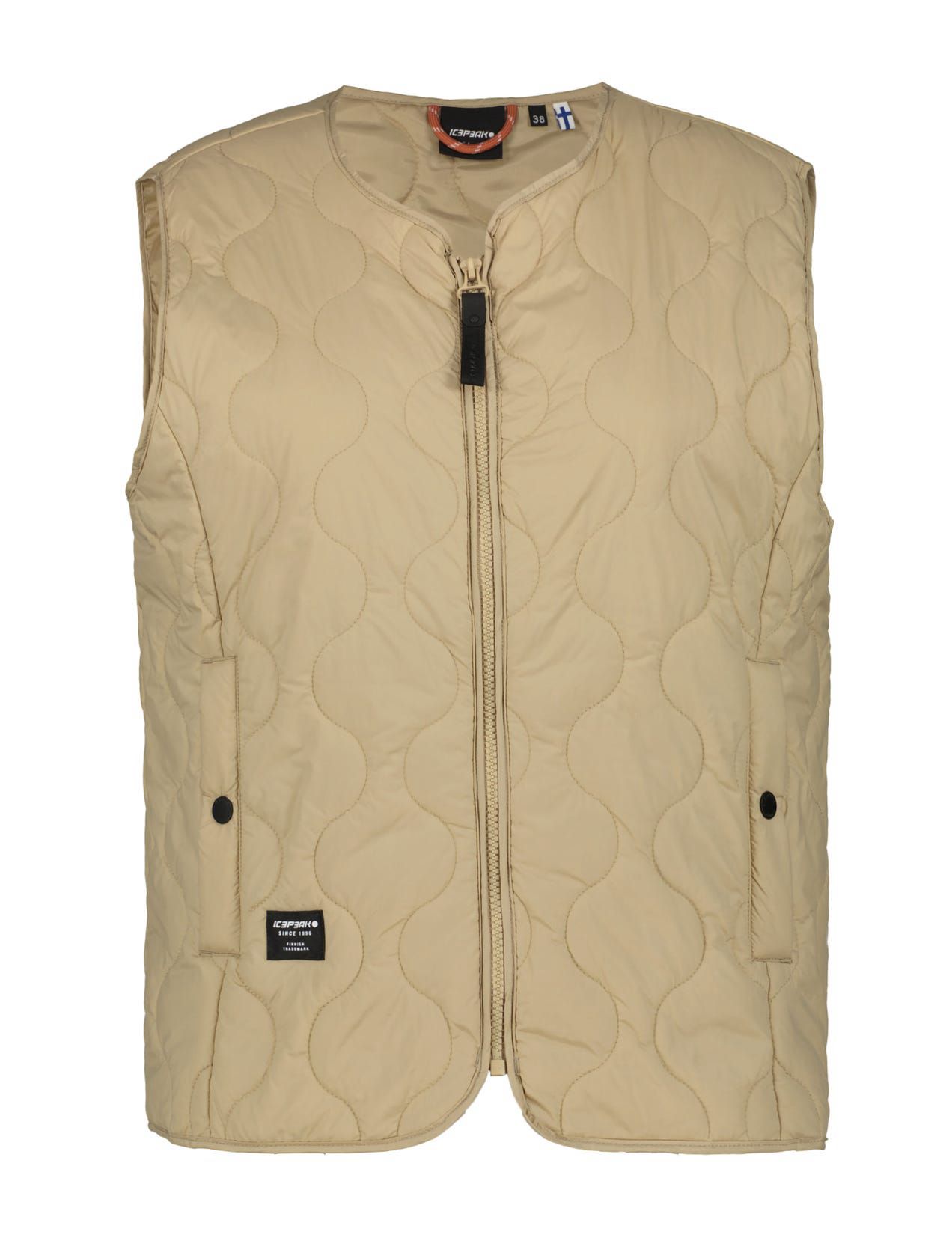 Beige Women Icepeak Adat Wadded Vest | USA-QEY798162