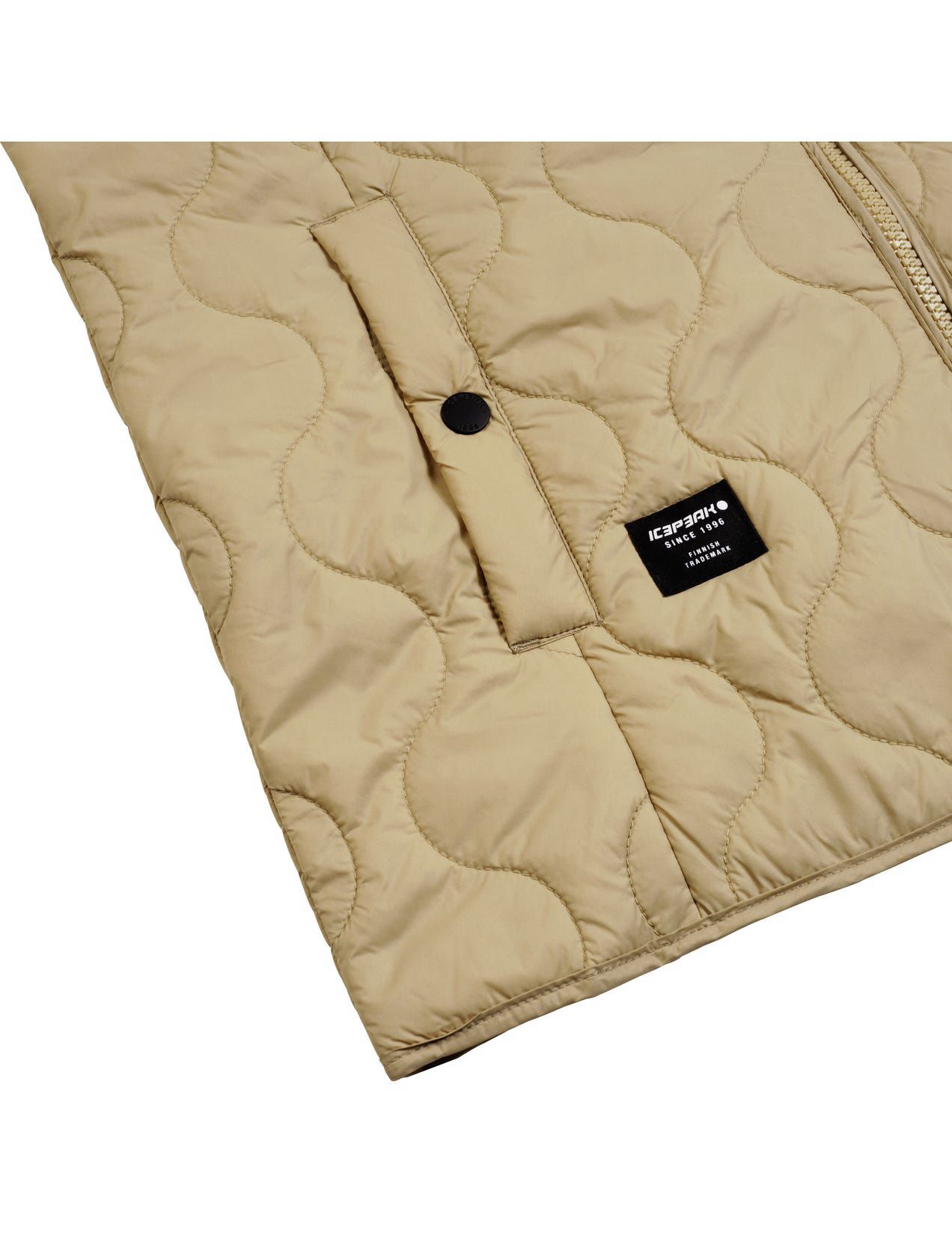 Beige Women Icepeak Adat Wadded Vest | USA-QEY798162