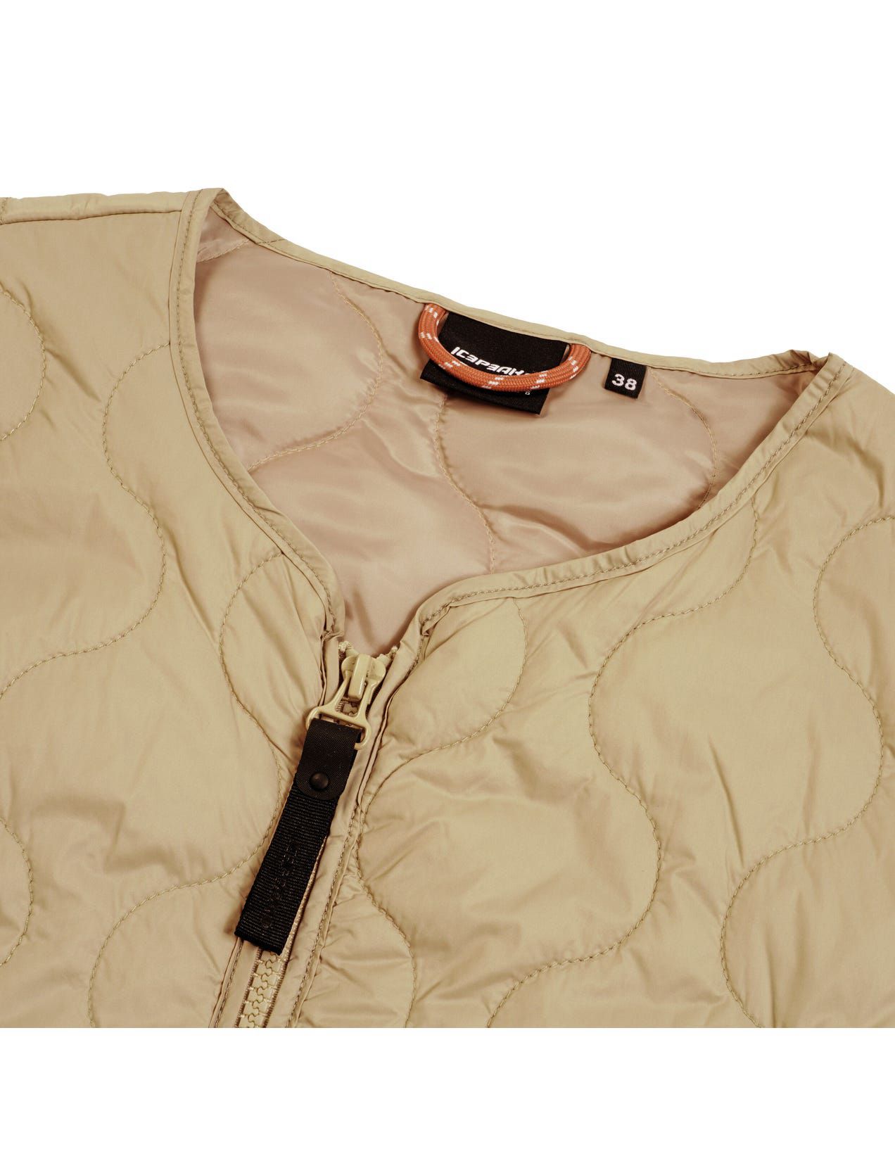 Beige Women Icepeak Adat Wadded Vest | USA-QEY798162