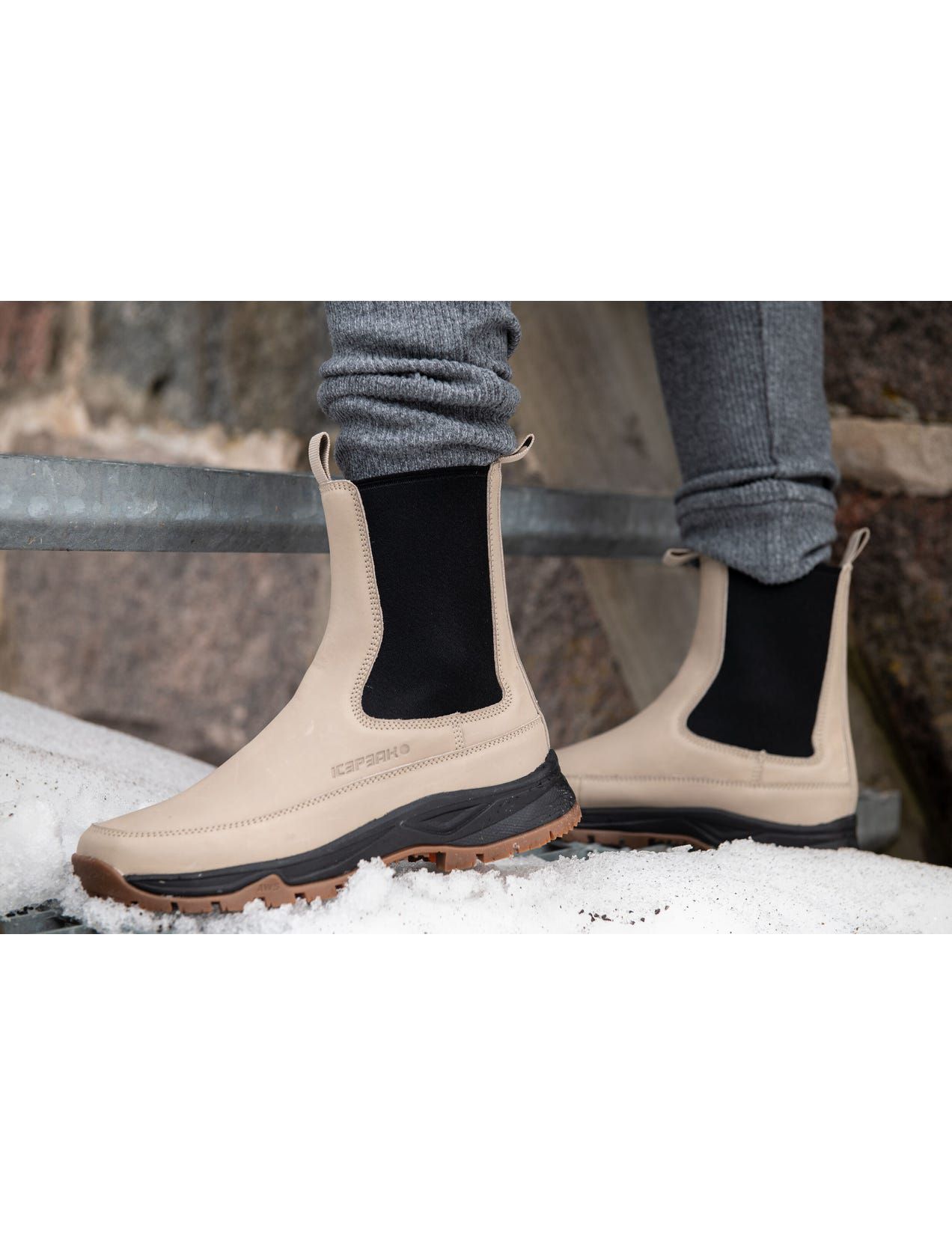 Beige Women Icepeak Ajos Mid-cut Boots | USA-SCF398742