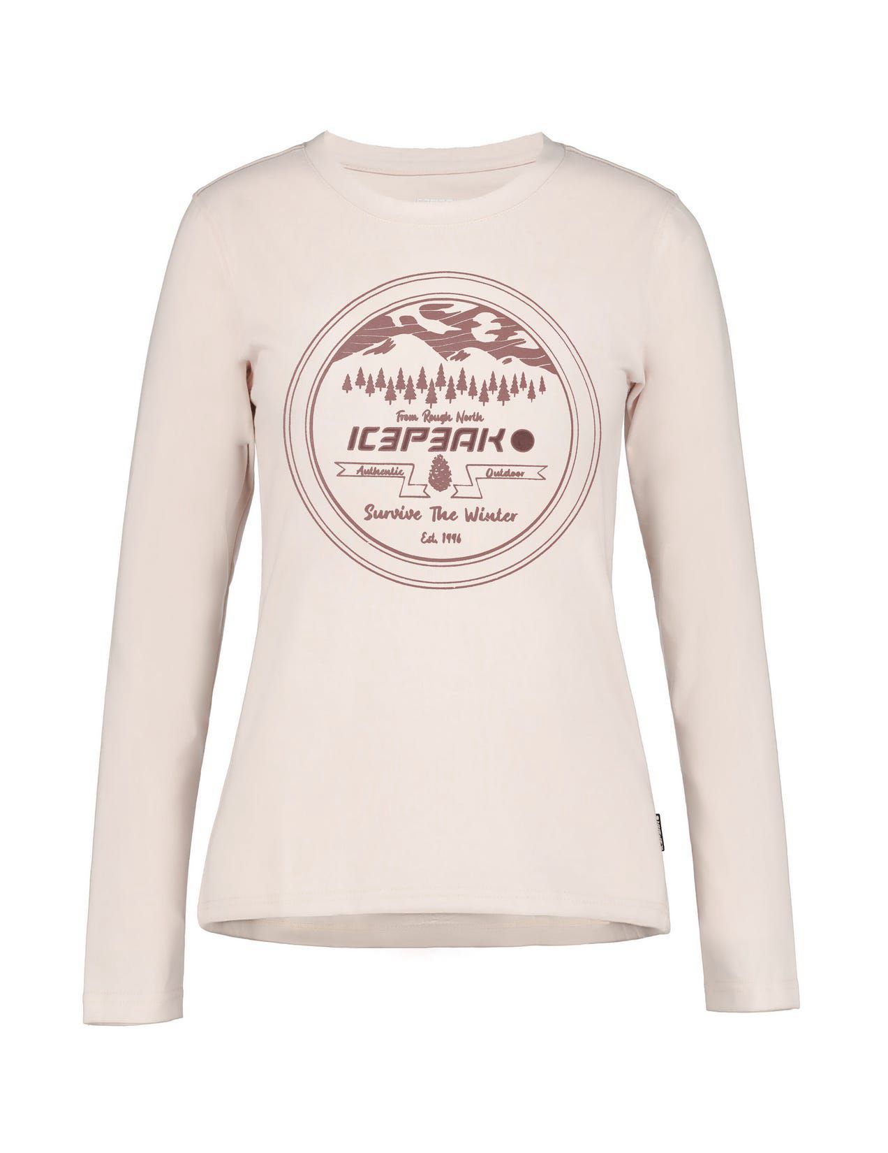 Beige Women Icepeak Millsboro T-Shirt | USA-SNU361890