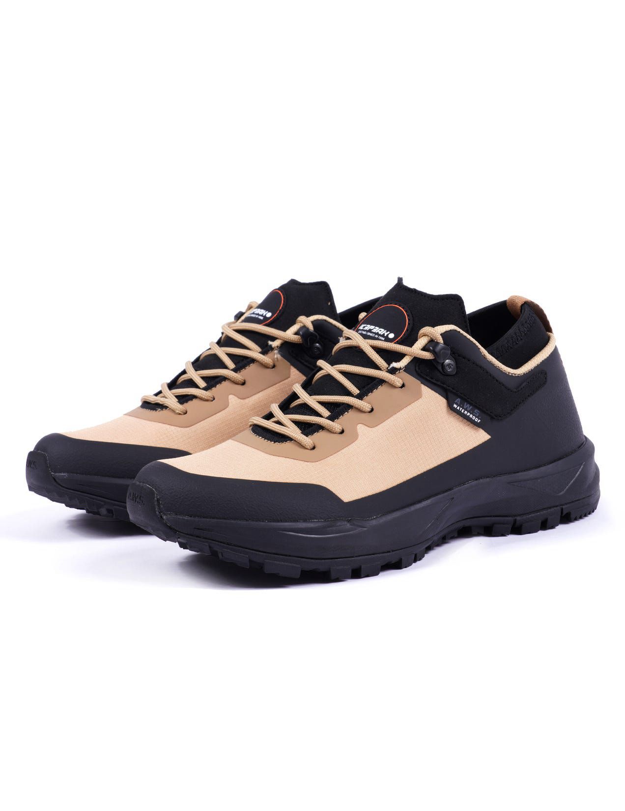 Beige / Black Women Icepeak Adair Low-cut Hiking Shoes | USA-TCV824096